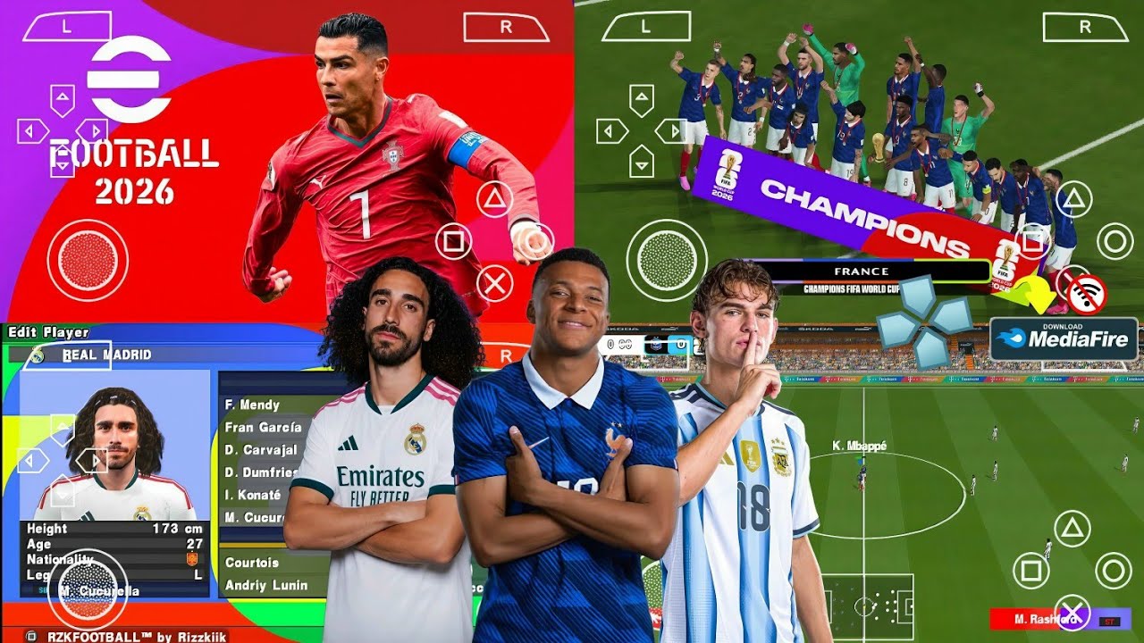 eFootball PES 2026 PPSSPP World Cup PS5 Camera